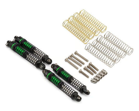Treal Hobby Axial SCX30 29mm Aluminum Threaded Oil-fillable Long-Travel Shocks (Green) (4)