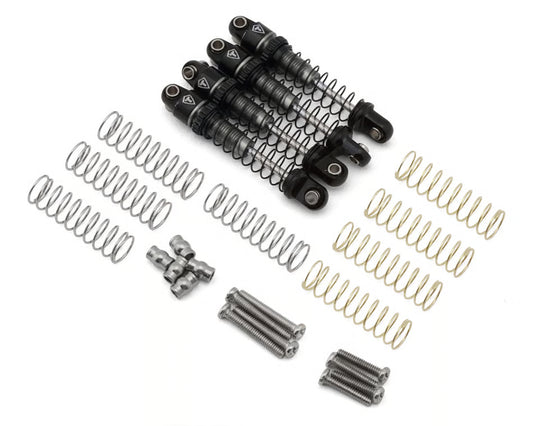 Treal Hobby Axial SCX30 26mm Aluminum Threaded Shocks (Titanium) (4)