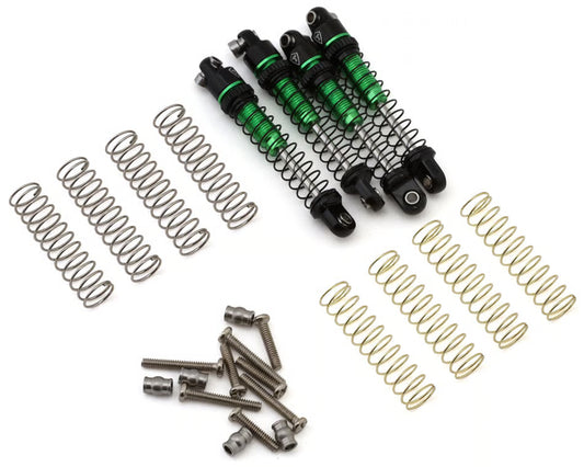 Treal Hobby Axial SCX30 29mm Aluminum Extended Threaded Shocks (Green) (4)