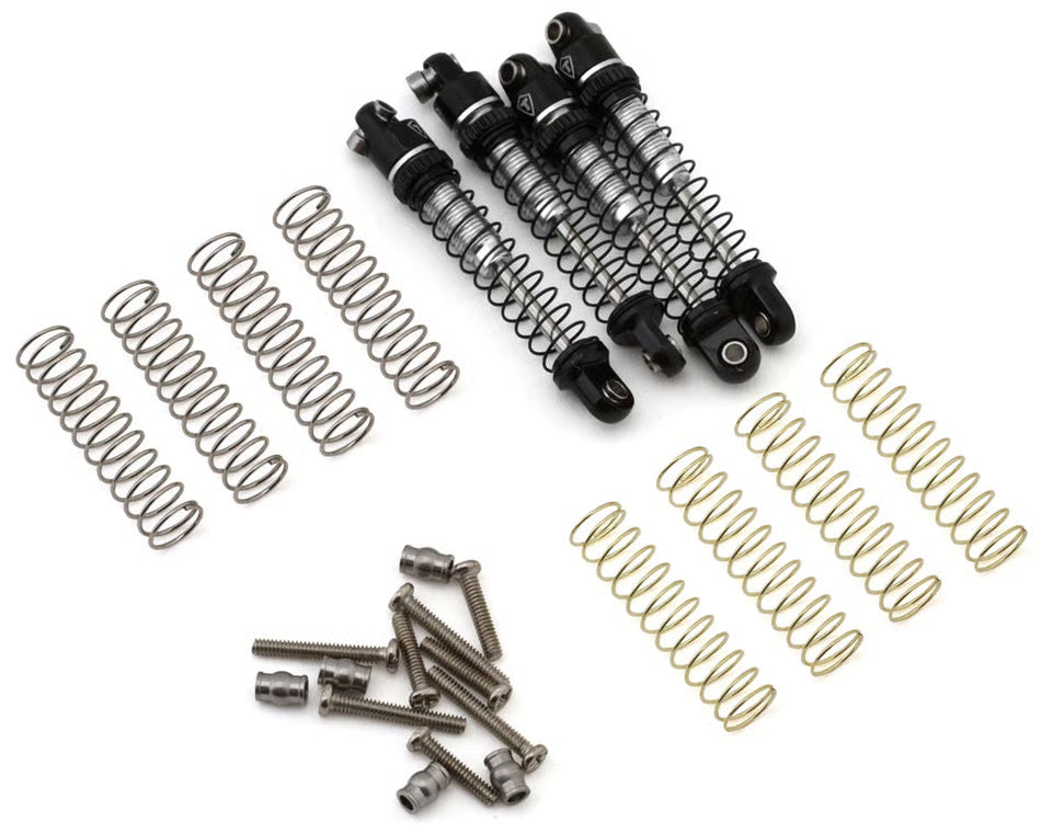 Treal Hobby Axial SCX30 29mm Aluminum Extended Threaded Shocks (Silver) (4)