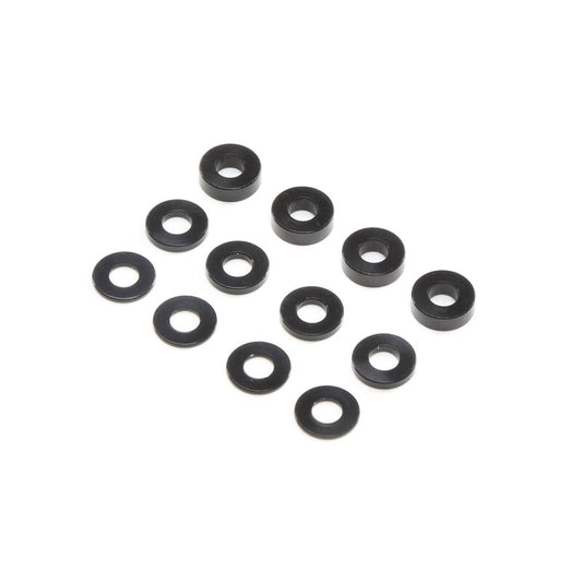 TLR M3 Caster Block Alum Washer Set, Black (4ea)