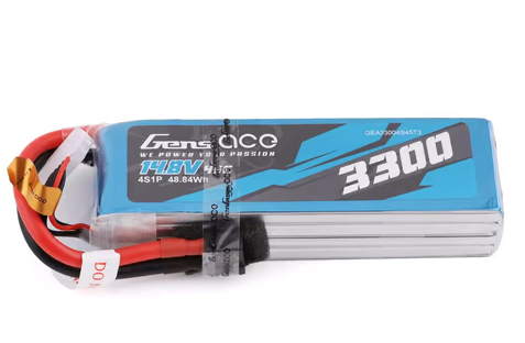Gens Ace 4s LiPo Battery Pack 45C (14.8V/3300mAh) w/Universal Connector
