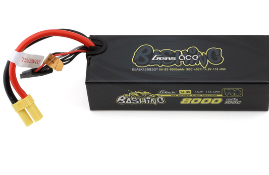 Gens Ace G-Tech Smart 4S LiPo Battery 100C (14.8V/8000mAh) w/EC5 Connector GEA8K4S10E5GT