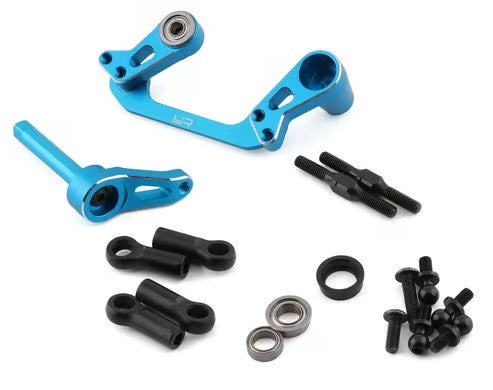 Yeah Racing Tamiya CC-01 Aluminum Bearing Supported Steering Rack (Blue) TACC-001BU