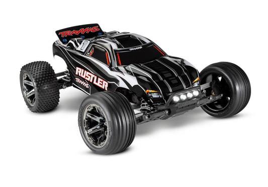 TRAXXAS RUSTLER WITH LED LIGHTS BLACK
