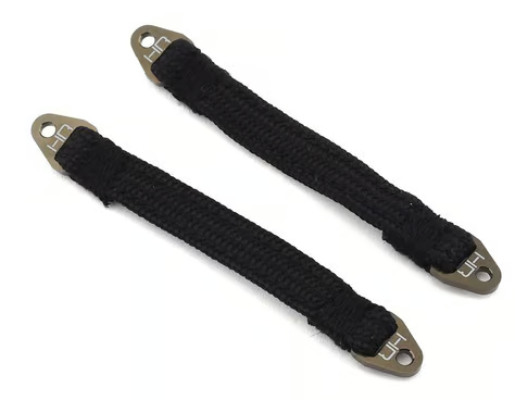 Hot Racing 90mm Suspension Travel Limit Straps (2) (Gunmetal)